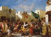 Eugene Delacroix Fanatics of Tangier painting